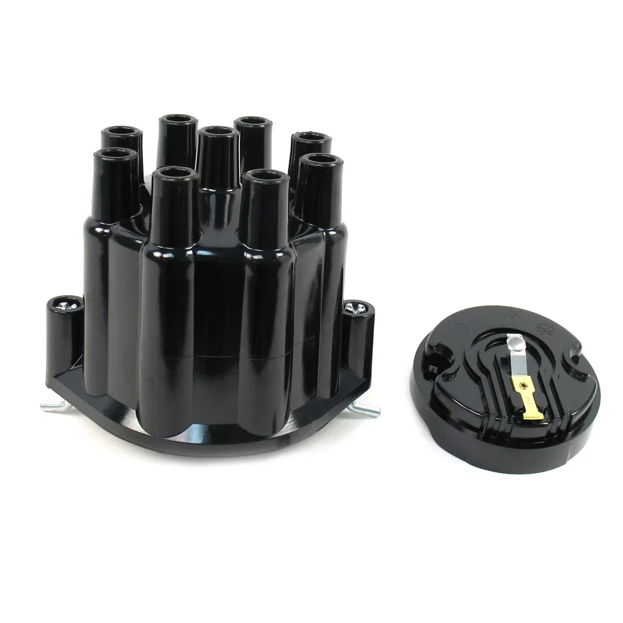 REPLACEMENT CAP AND ROTOR KIT FOR FLAME-THROWER "STOCK-LOOK" CHEVY DISTRIBUTORS