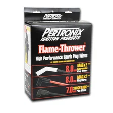 Flame-Thrower Spark Plug Wires 8 cyl Universal 45° Black Ceramic Boot; 8MM Black Wire image 4