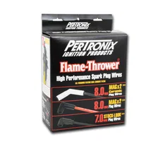 Flame-Thrower Spark Plug Wires 8 cyl Universal 180 Black Ceramic Boot; 8MM Black Wire image 5