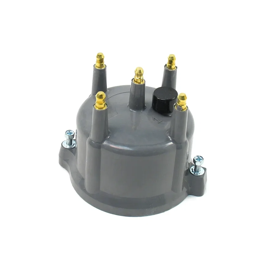REPLACEMENT DISTRIBUTOR CAPS FOR 4-CYLINDER BILLET VOLKSWAGEN DISTRIBUTORS. LITE GREY MALE STYLE