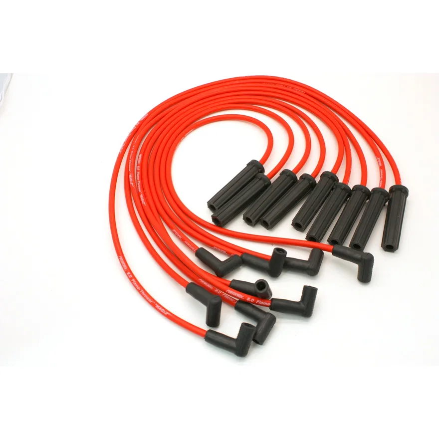 Flame-Thrower Spark Plug Wires 8 cyl 8mm GM HEI Custom Fit Red