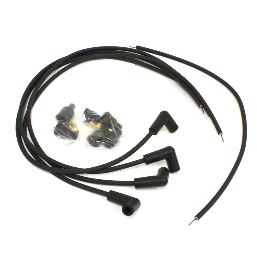 Flame-Thrower Spark Plug Wires 4 cyl Universal 90 Degree Black
