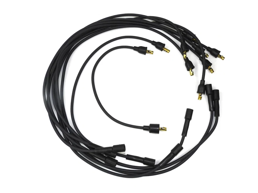 Flame-Thrower Spark Plug Wires 8 cyl AMC Custom Fit Black