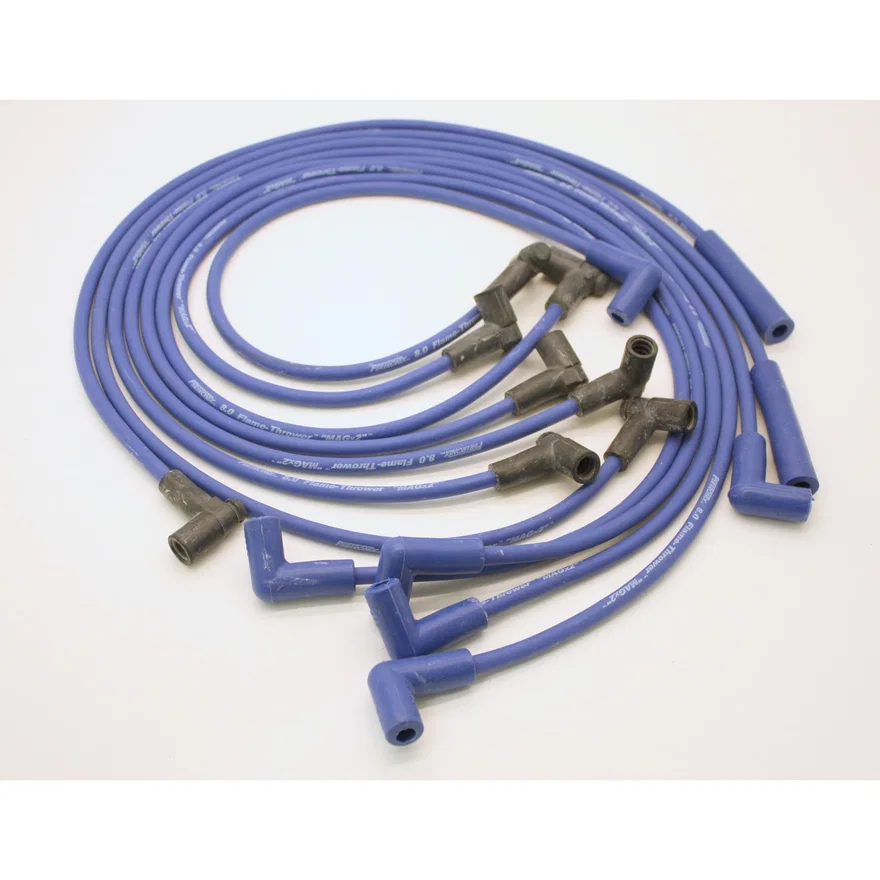 Flame-Thrower Spark Plug Wires 8 cyl 8mm GM HEI Custom Fit Blue