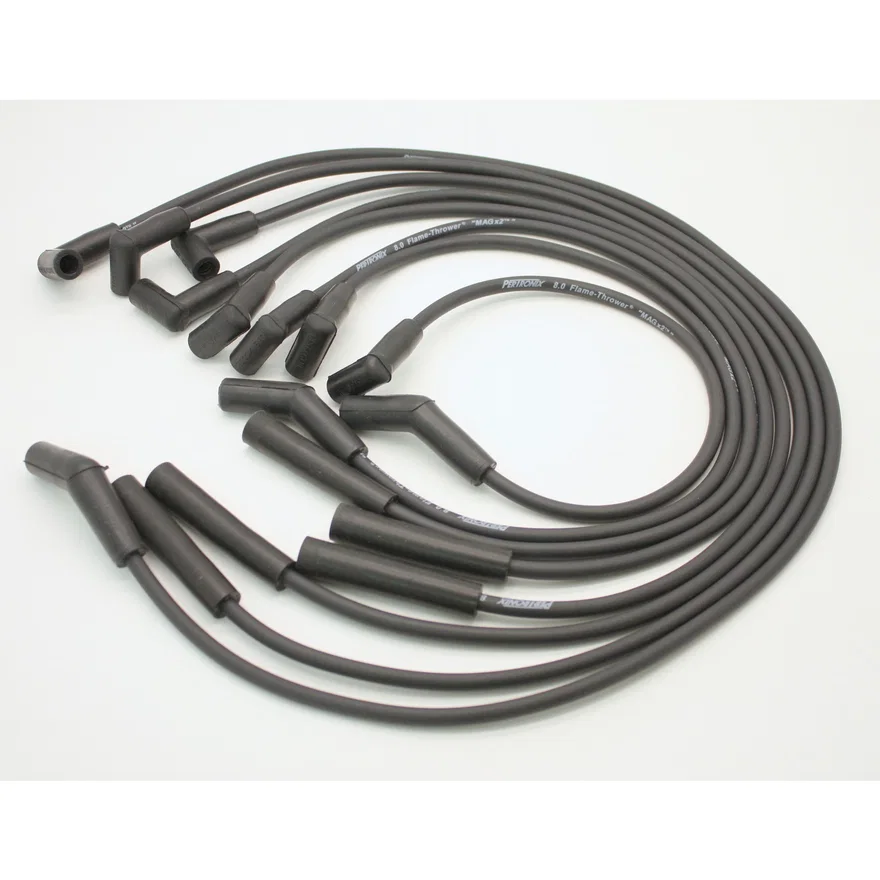 Flame-Thrower Spark Plug Wires 8 cyl 8mm GM HEI Custom Kit Black
