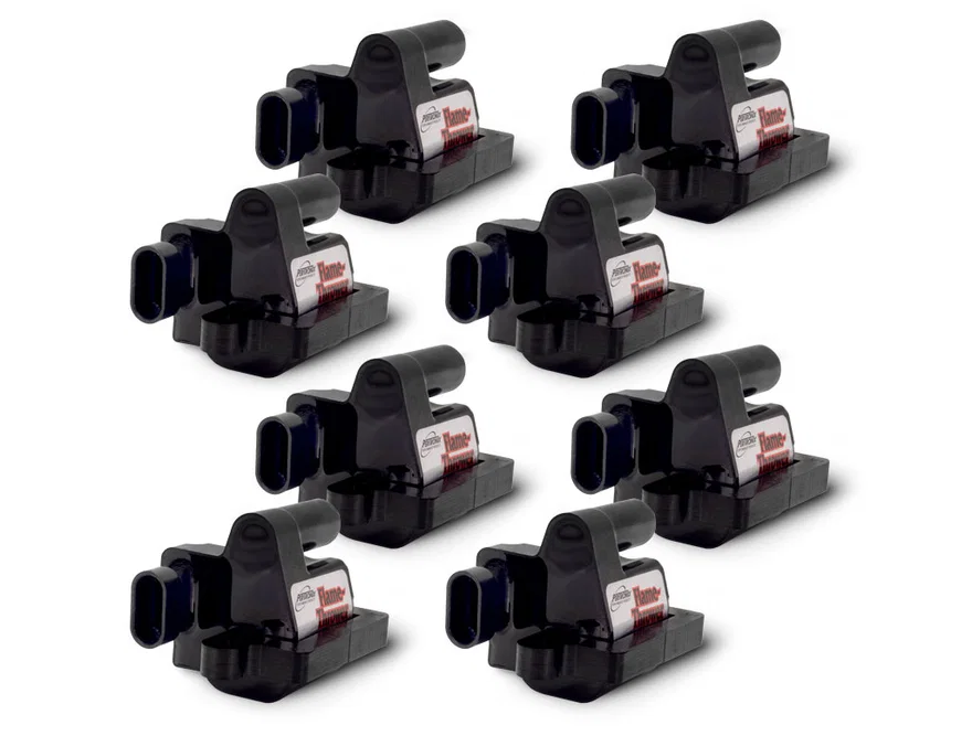 Coil Flame-Thrower GM LS Truck; Square; Set of 8; 1999-07 for Chevrolet