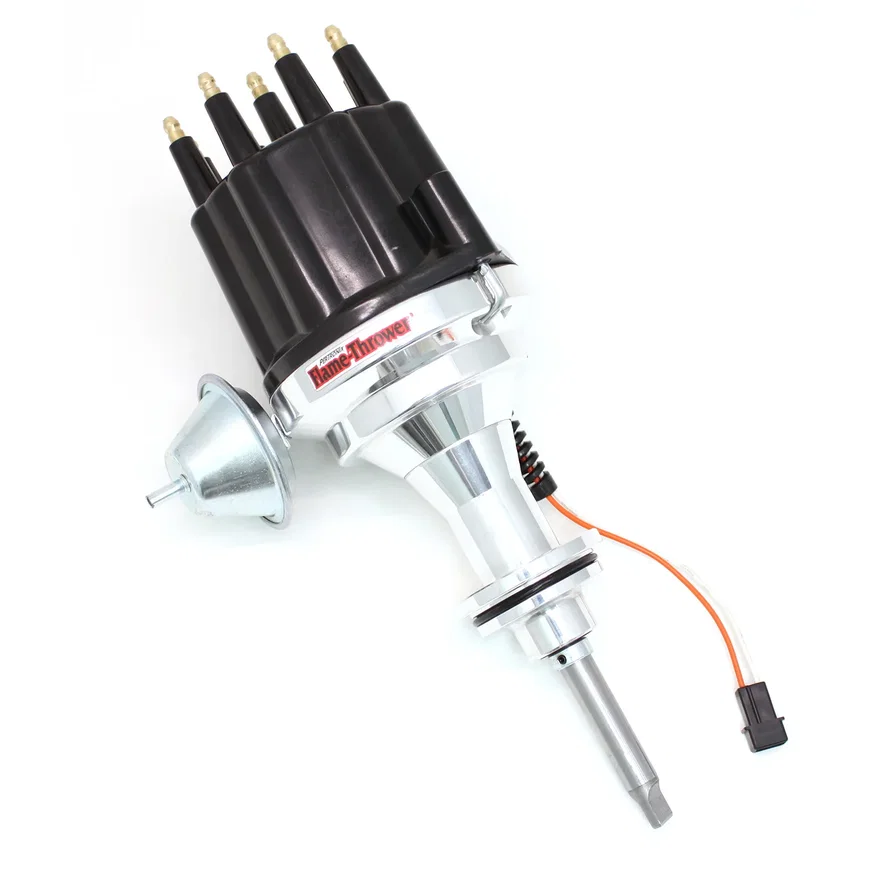 Dist Billet Mag Trig Mopar 273-360 Blk Male cap Vac Adv for Chrysler