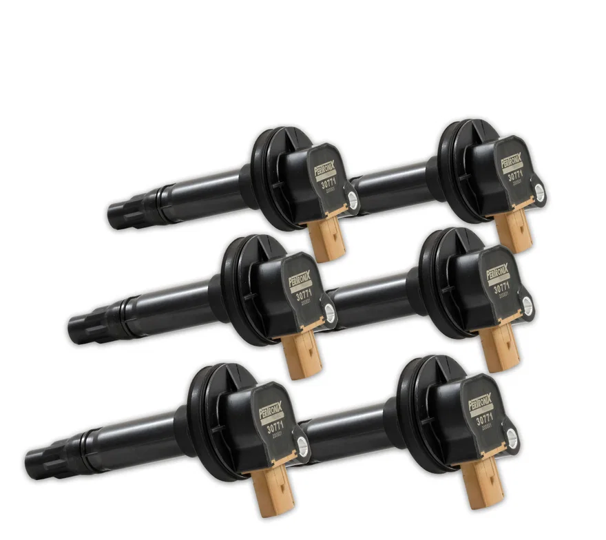 Coil Flame-Thrower Ford V6 EcoBoost 3.5L;3-Pin Brown;Set of 6; 2011-20