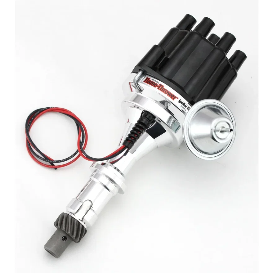 Dist Billet I3 Pontiac V8 Vac Blk Cap
