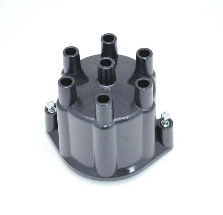 REPLACEMENT  CAP FOR 6-CYLINDER FLAME-THROWER BILLET DISTRIBUTORS. BLACK FEMALE STYLE