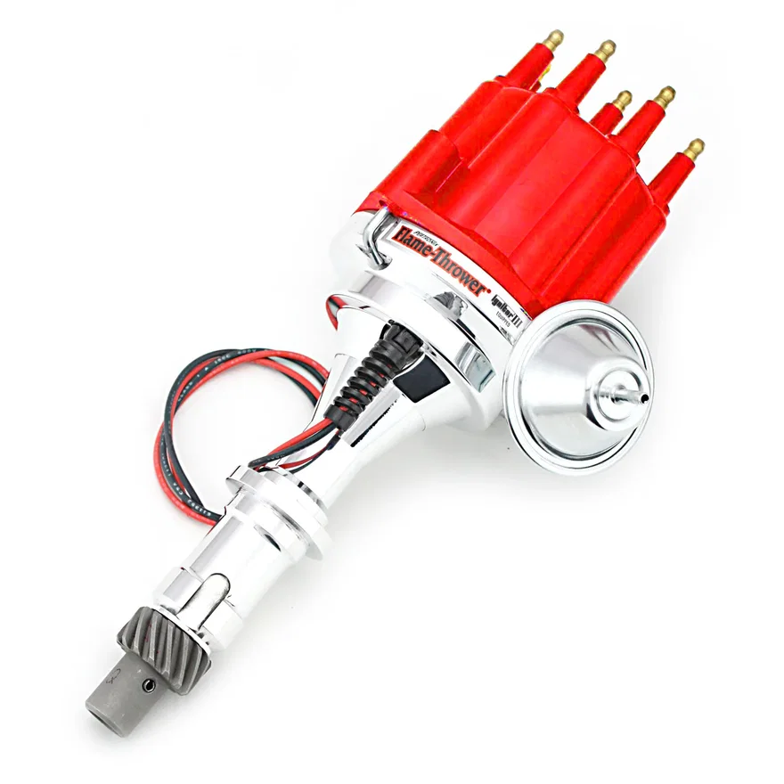 Dist Billet I3 Pontiac V8  Vac Red Male Cap