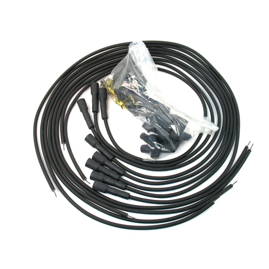 Flame-Thrower Spark Plug Wires 8 cyl Universal 180 Degree Black