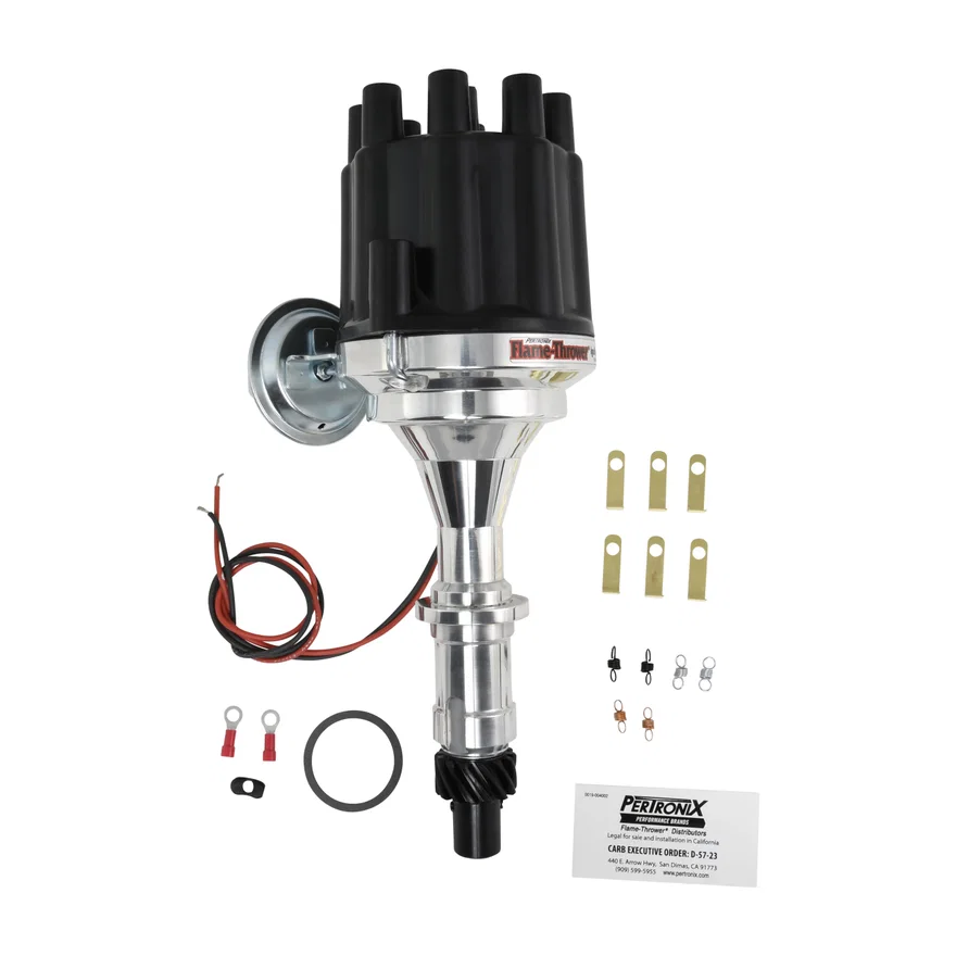 Dist Billet Pontiac V8 Vac Blk Cap