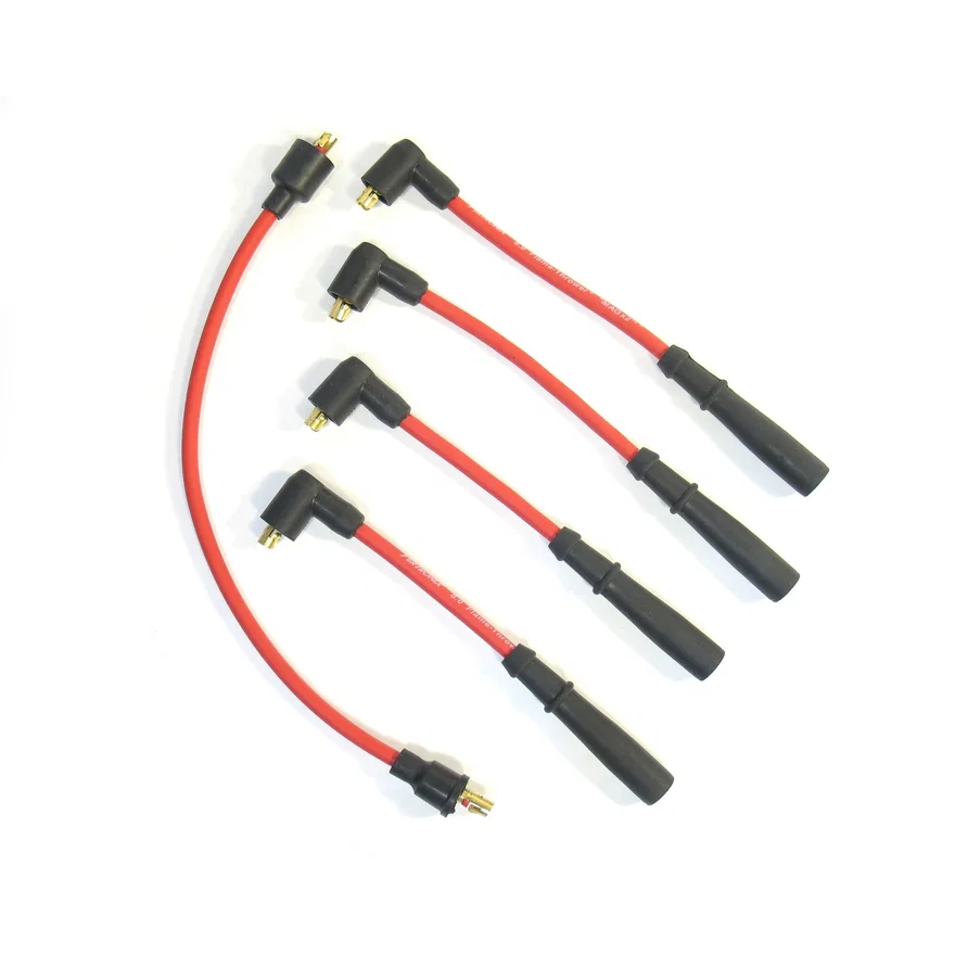 Flame-Thrower Spark Plug Wires 4 cyl 8mm Triumph Type#2 Red