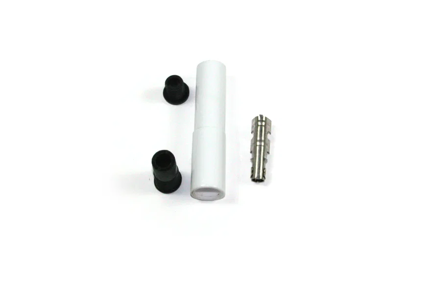 White Ceramic Spark Plug Boot Straight