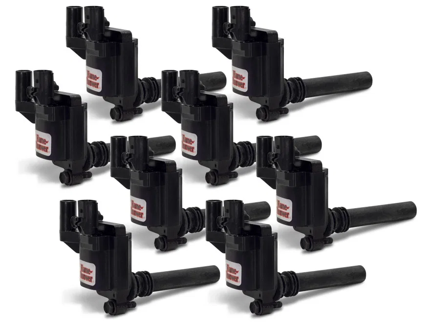 Coil Flame-Thrower Chrysler Hemi 5.7L;Single Boot;Set of 8; 2003-2005