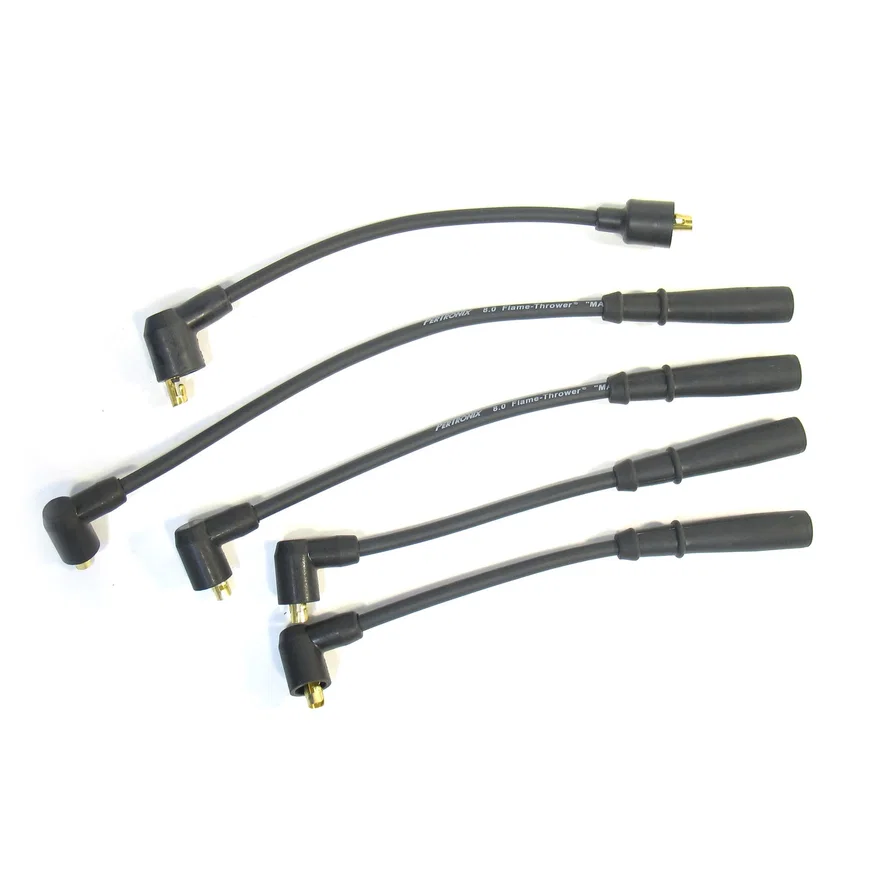 Flame-Thrower Spark Plug Wires 4 cyl 8mm Triumph Black