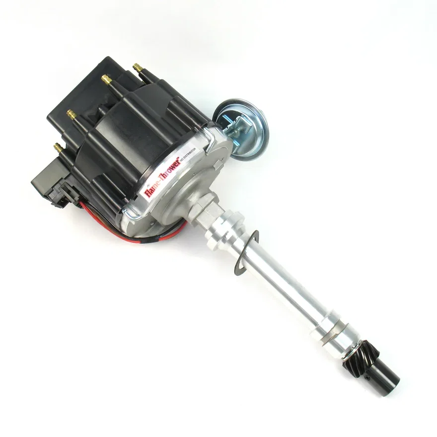 Distr HEI III Chevy SB/BB blk cap polished