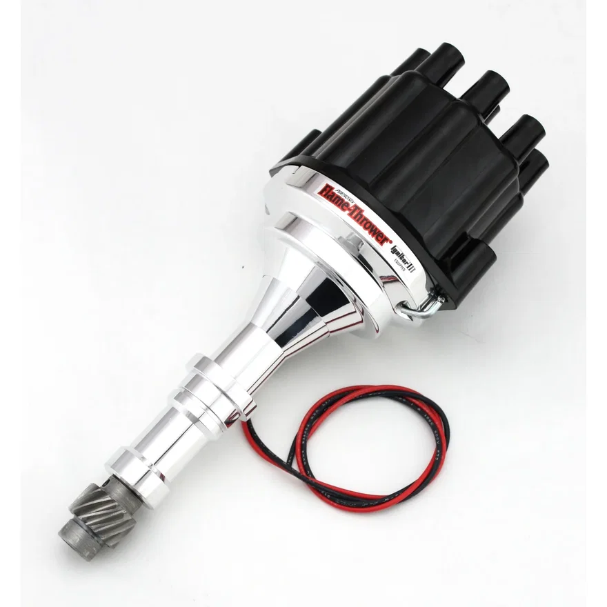 Dist Billet I3 Buick V8 400-455 Non/Vac Blk Cap