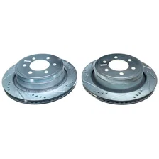 Rear DRILLEDSLOTTED ROTOR PAIR for Ford F-150 image 2