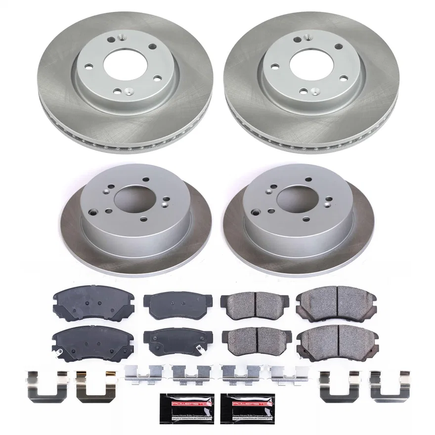 Front and Rear SEMI-COATED ROTOR KIT
