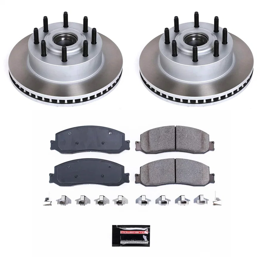 Front SEMI-COATED ROTOR KIT for Ford F-350 Super Duty