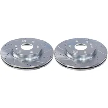 Front DRILLEDSLOTTED ROTOR PAIR image 2
