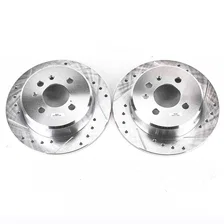 Rear DRILLEDSLOTTED ROTOR PAIR for BMW image 2