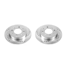 Rear DRILLEDSLOTTED ROTOR PAIR for Kia image 2