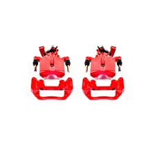 Rear RED CALIPER PAIR W/BRKT image 2