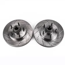 Front DRILLEDSLOTTED ROTOR PAIR for Ford image 2