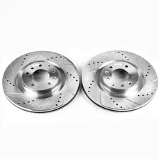 Front DRILLEDSLOTTED ROTOR PAIR for Mazda RX-8 image 2