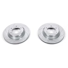 Front DRILLEDSLOTTED ROTOR PAIR image 2