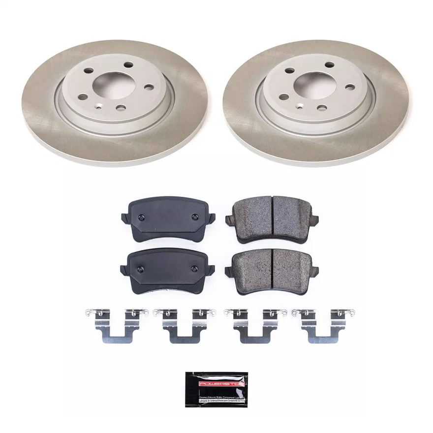 Rear SEMI-COATED ROTOR KIT for Audi