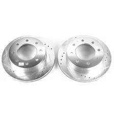 Rear DRILLEDSLOTTED ROTOR PAIR image 2