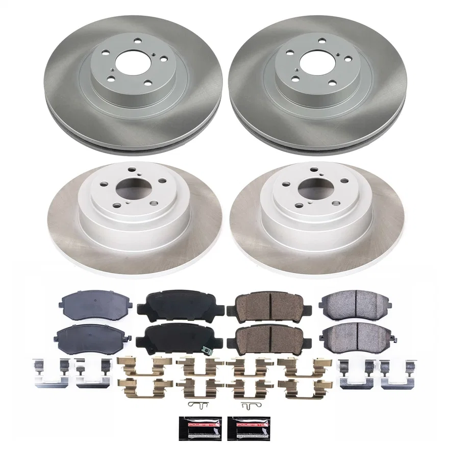 Front and Rear SEMI-COATED ROTOR KIT for Subaru Baja