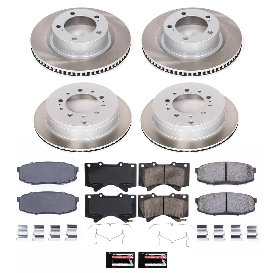 Front and Rear SEMI-COATED ROTOR KIT