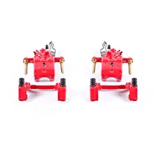 Rear RED CALIPER PAIR W/BRKT image 2