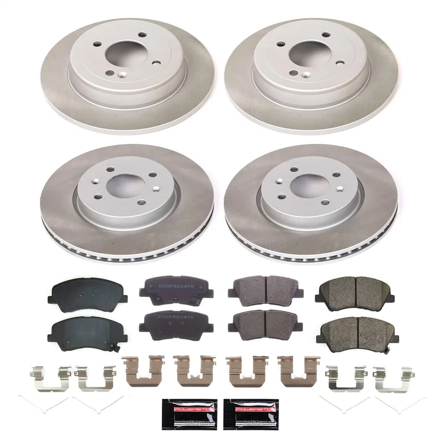 Front and Rear SEMI-COATED ROTOR KIT