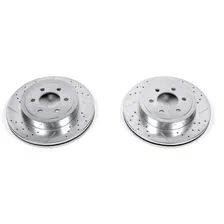 Front DRILLEDSLOTTED ROTOR PAIR for Dodge Dakota image 2