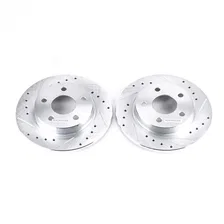 Rear DRILLEDSLOTTED ROTOR PAIR image 2
