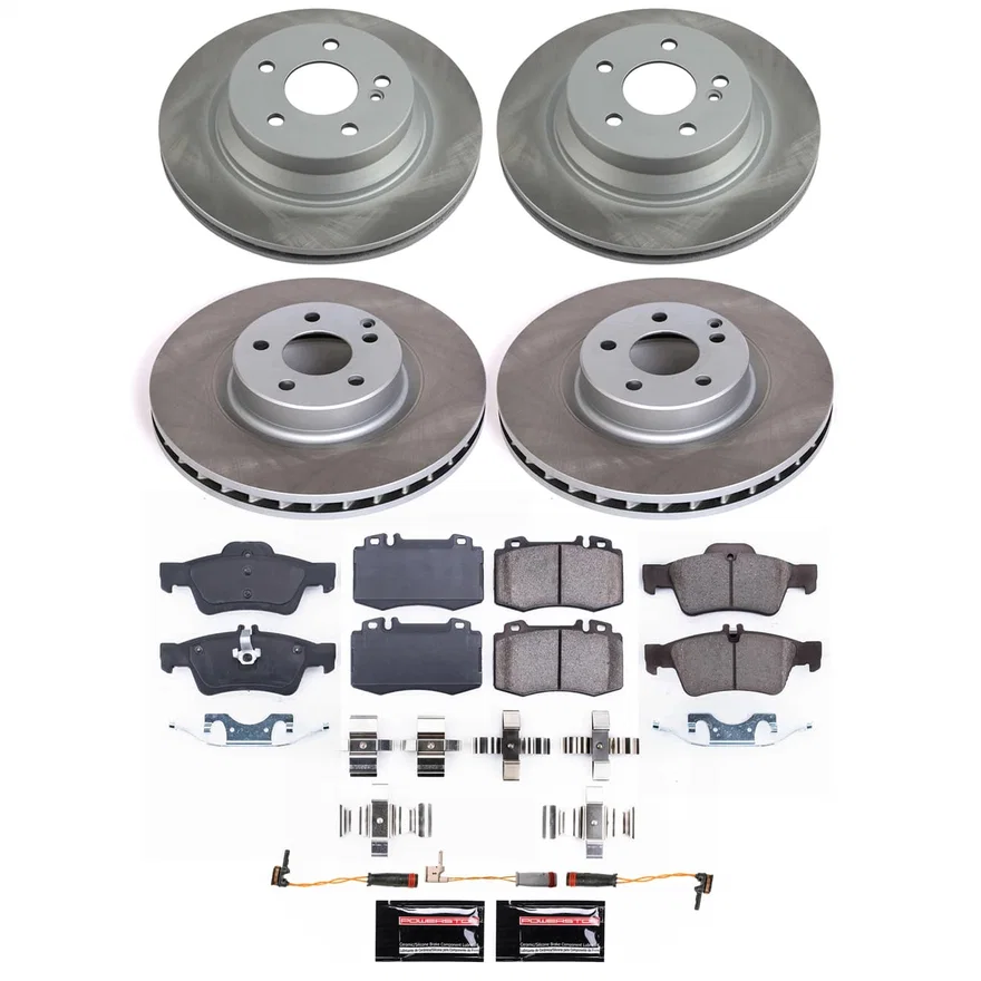 Front and Rear SEMI-COATED ROTOR KIT for Mercedes-Benz CLS500