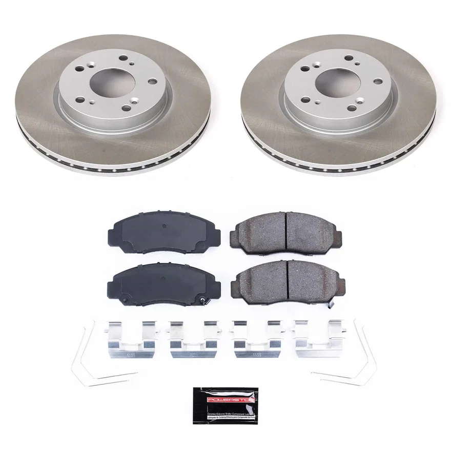 Front SEMI-COATED ROTOR KIT for Honda Civic