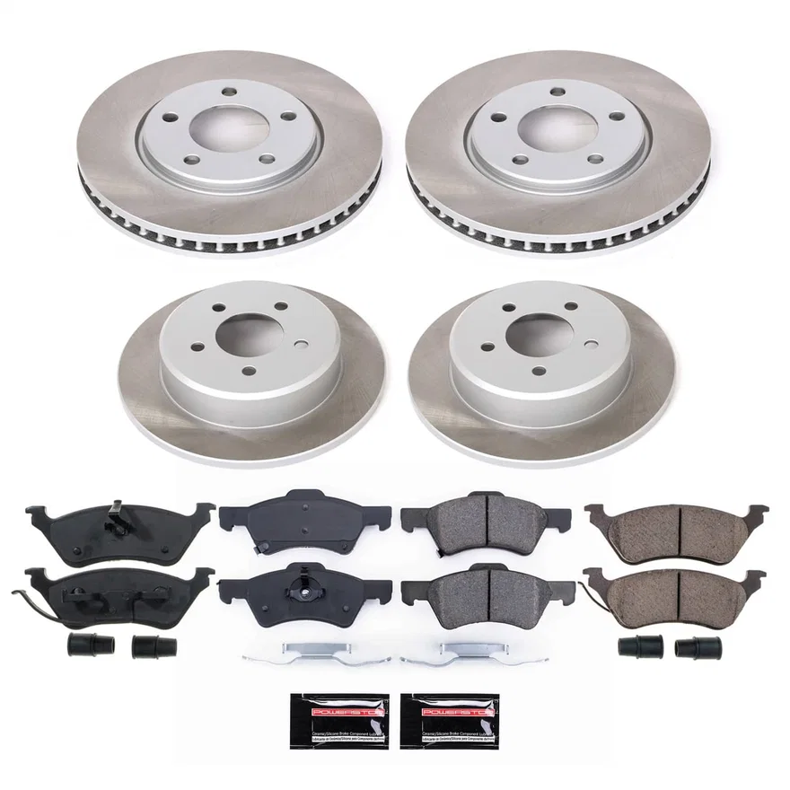 Front and Rear SEMI-COATED ROTOR KIT