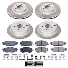 Front and Rear SEMI-COATED ROTOR KIT for Subaru Impreza image 1