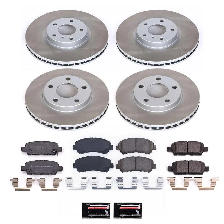 Front and Rear SEMI-COATED ROTOR KIT for Nissan Maxima