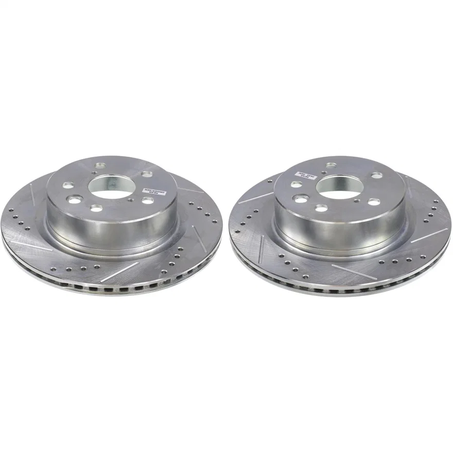 Rear DRILLEDSLOTTED ROTOR PAIR for Lexus