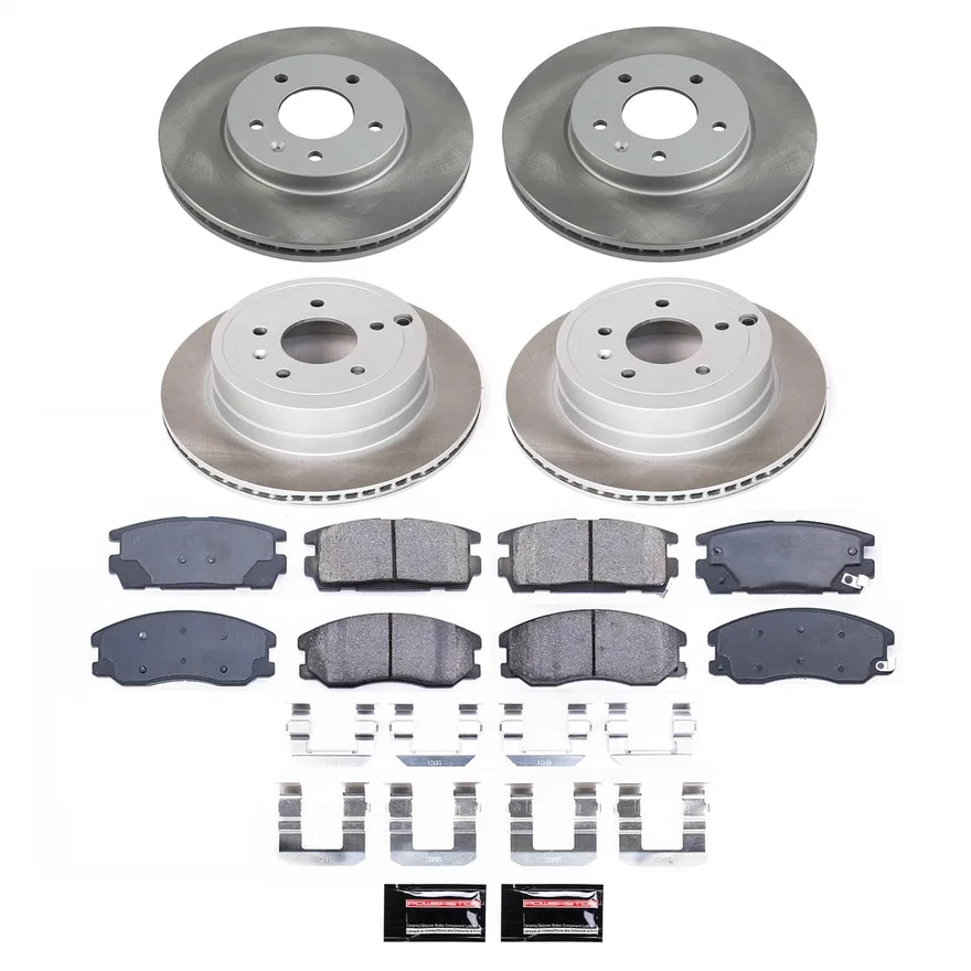 Front and Rear SEMI-COATED ROTOR KIT