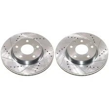 Front DRILLEDSLOTTED ROTOR PAIR for Mazda 3 image 2