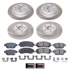 Front and Rear SEMI-COATED ROTOR KIT for Acura TL image 1